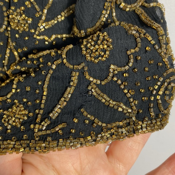 Leslie Fay Evenings beaded silk blouse size 12 - Picture 11 of 12